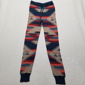 American Eagle Womens XS Pants Knit Joggers Aztec Cozy Soft Western Cowgirl